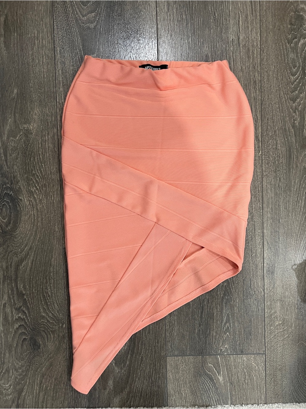 Missguided peach asymmetrical skirt - size 2
